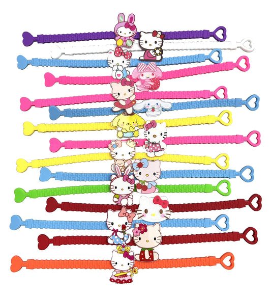 15pcs Cartoon Character Bracelets Wristband Bracelets